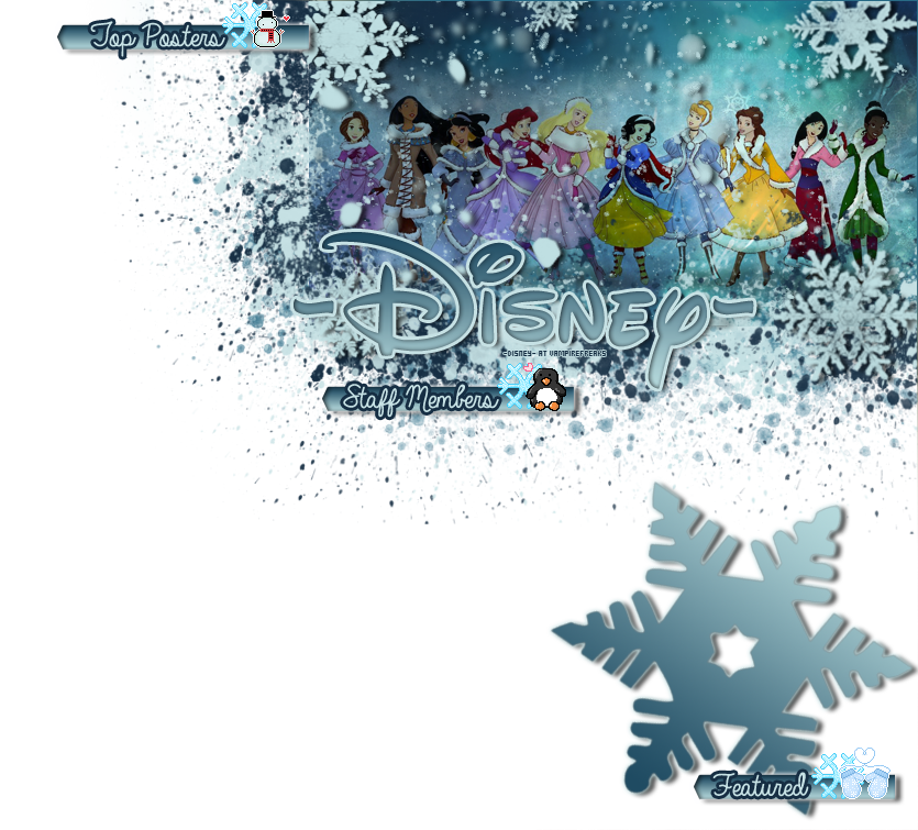 Disney Character Header Disney Winter Header by HoneyannEris on DeviantArt