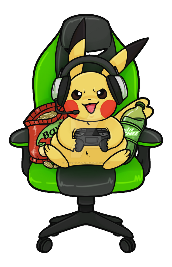 Pikachu Gamerpic Gamerchu by little-taiyaki on DeviantArt