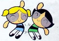 Bubbles and Buttercup dancing