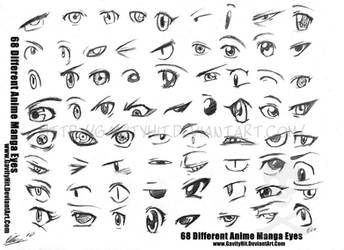 68 Different Anime Manga Eyes by GH07