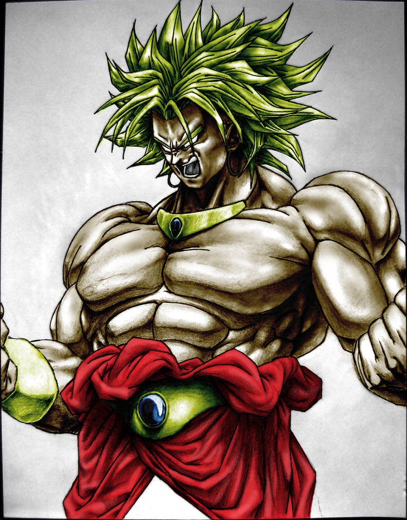 Broly Colour drawing by hovsec by Shane000 on DeviantArt