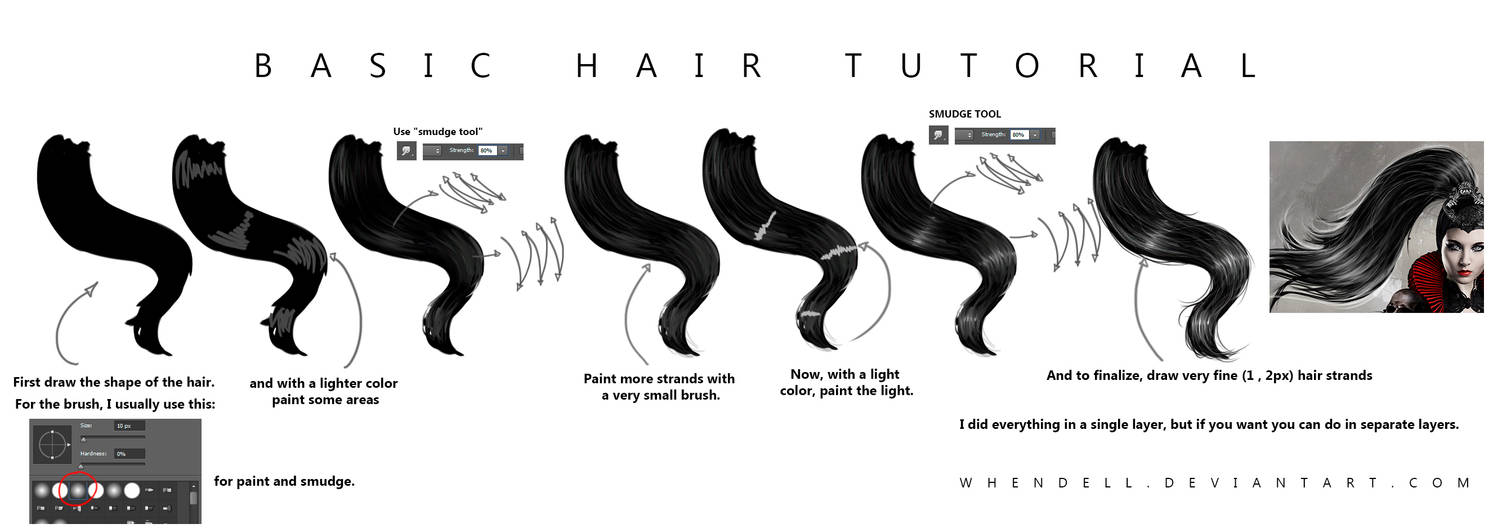 Basic Hair Tutorial By Whendell On DeviantArt