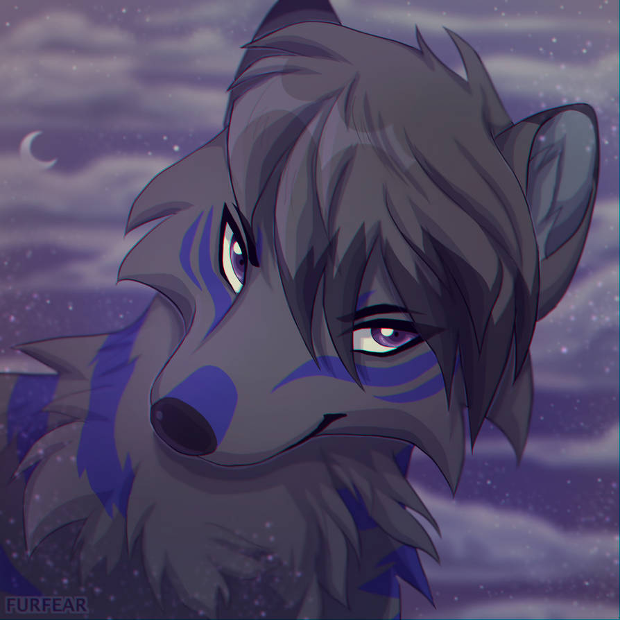 emo anime wolf by