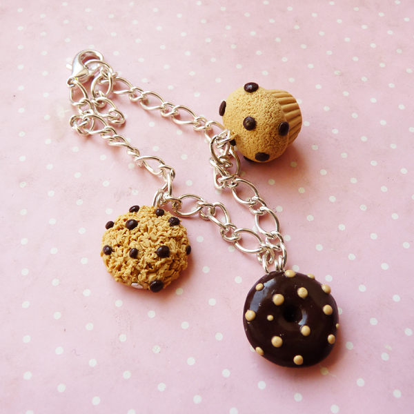 mufin cookie donut bracelet