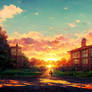 Beautiful sunset scenery