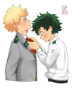 Deku Sucks at Tying Neckties