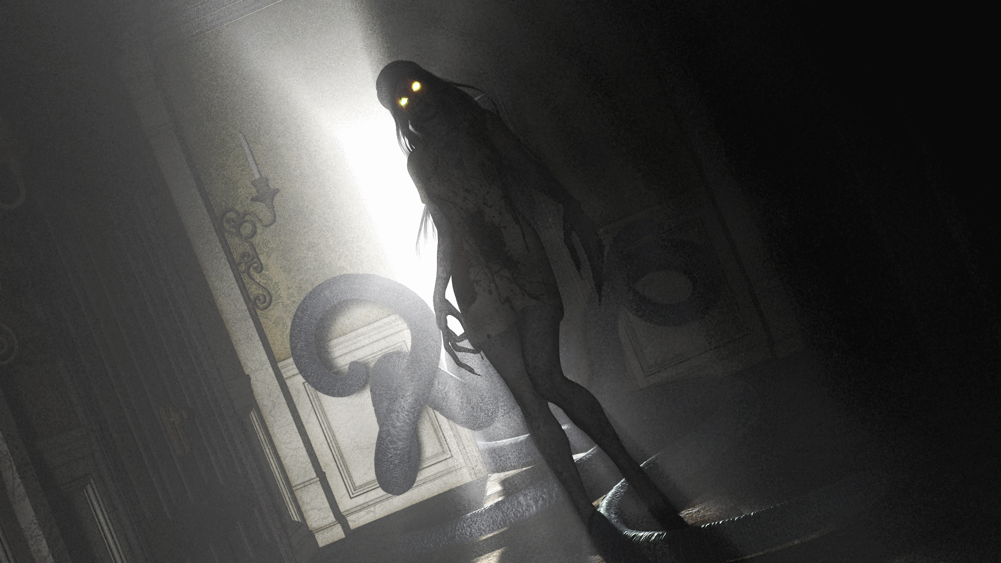 Renderosity Contest Entry (gif, jump scare) by Hoppitty on DeviantArt