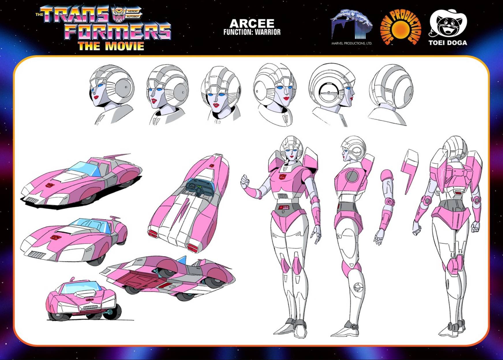 Arcee model sheet Transformers G1 movie/season 3 by Galvatronusprime12 ...