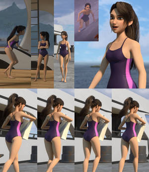Yasmina Yaz Fadoula Swimsuit collage 1