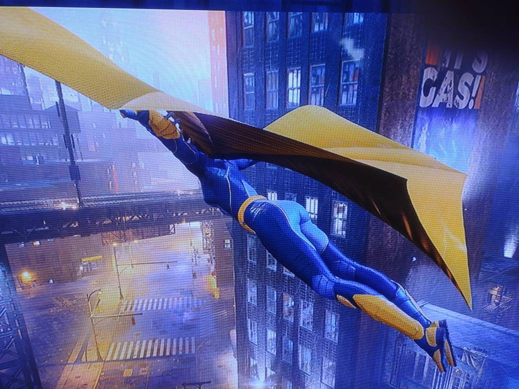 Batgirl GK gliding back view 2 by Galvatronusprime12 on DeviantArt