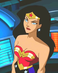 Wonder Woman hand on hip
