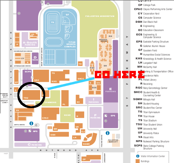 Fullerton campus map by Harleykitteh on DeviantArt