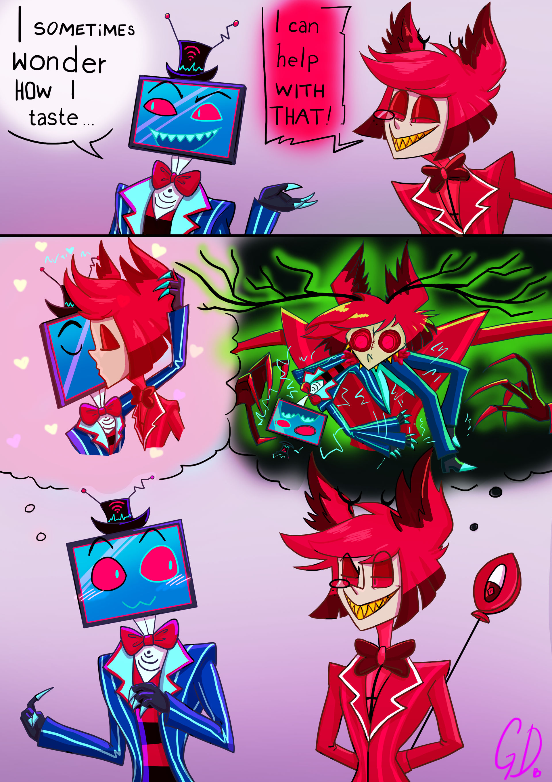 Vox Color Alastor and Vox by Giulliadella on DeviantArt