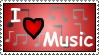 I love music - Stamp by DarkFireDK