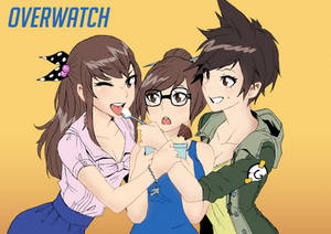 Overwatch - Mei, Tracer and D.VA