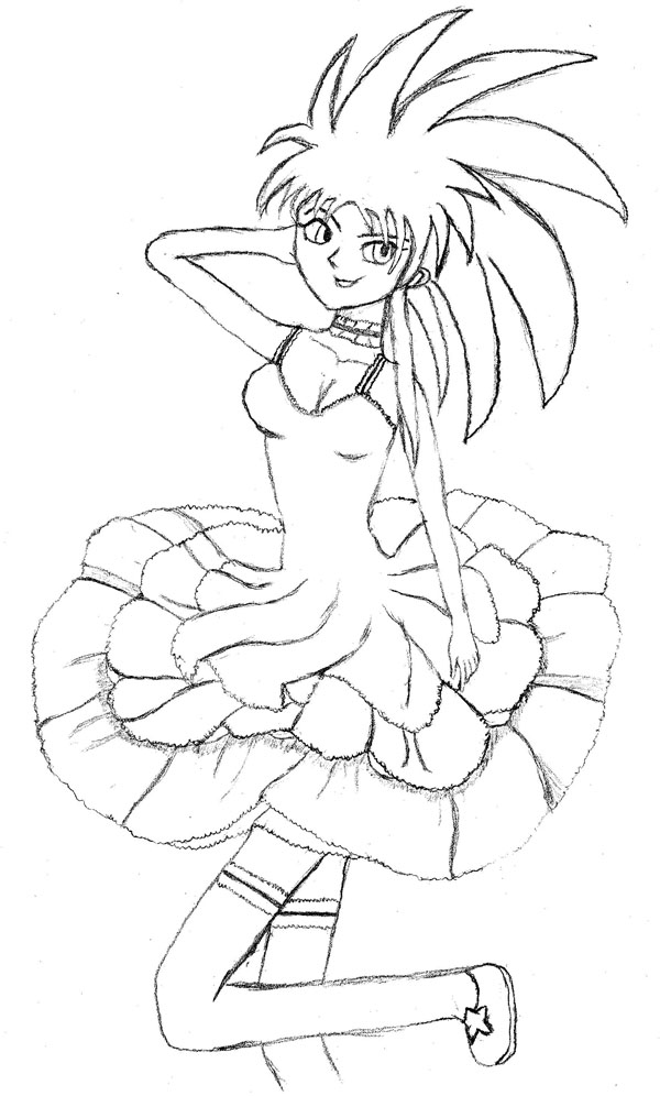 Ryoko borrows Sakuras dress...