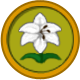 White Lily Circular Icon