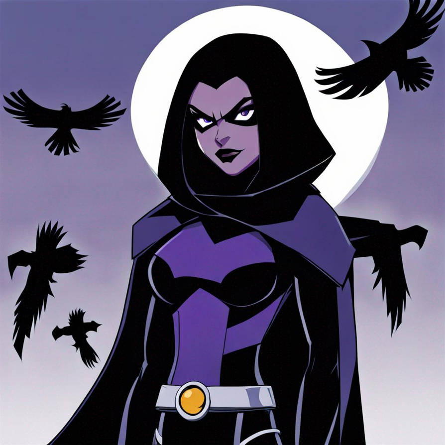 Raven(teen titans) flying at the night by Elryusam on DeviantArt