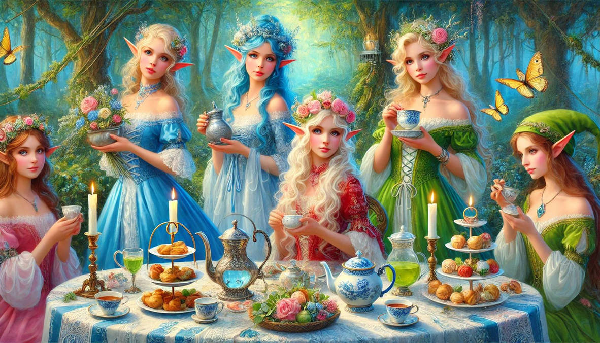 Elf Tea ELF PRINCESS TEA PARTY by mimzylove on DeviantArt