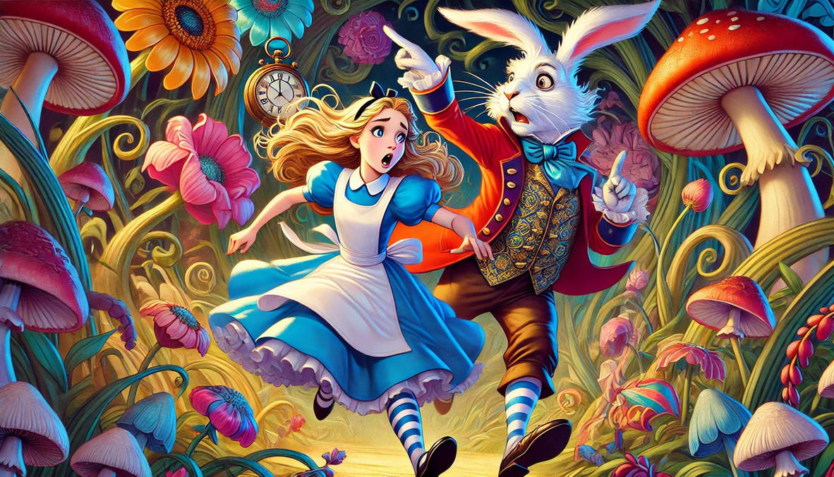 ALICE AND THE WHITE RABBIT by mimzylove on DeviantArt