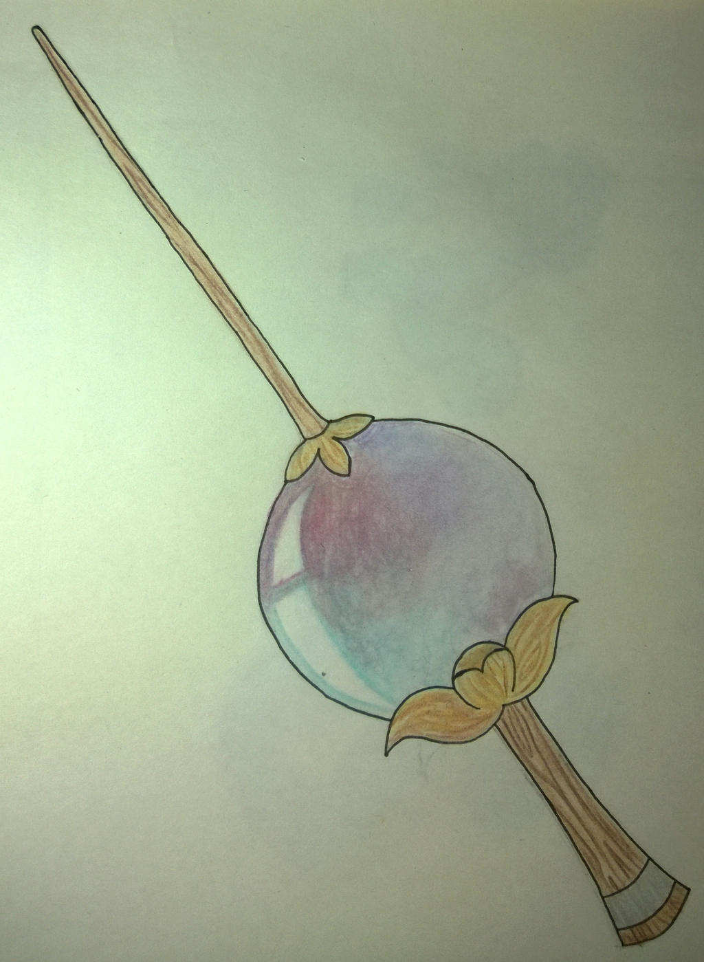 Crystal ball wand