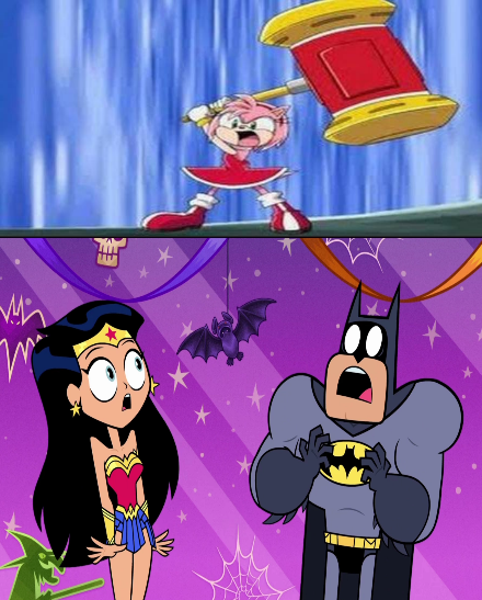 TTG WW and Batman Makes Amy Rose Angry by adamRY on DeviantArt