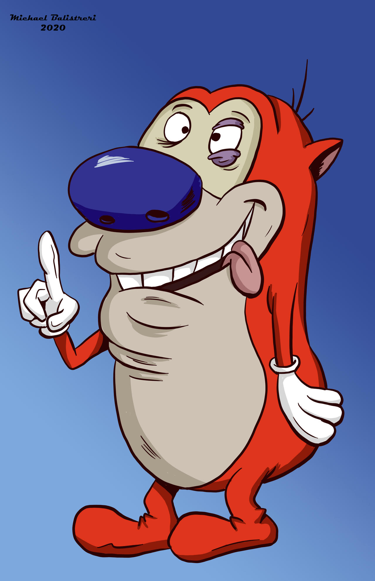 Stimpy Smells Stimpy by BlackSnowComics on DeviantArt
