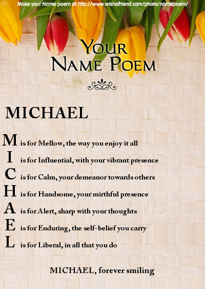 MICHAEL Name Poem