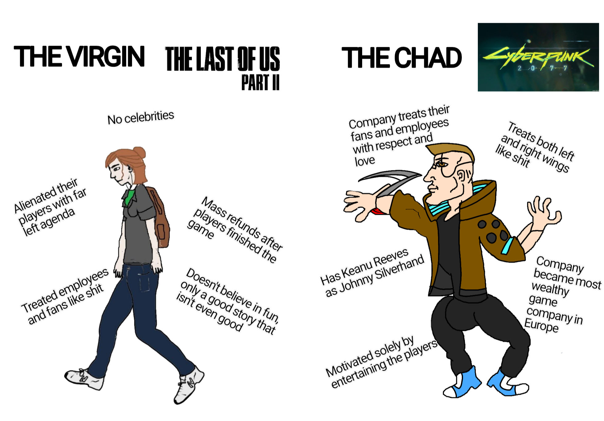 The Virgin Vs The Chad Meme by NerdyBoiMochi1998 on DeviantArt