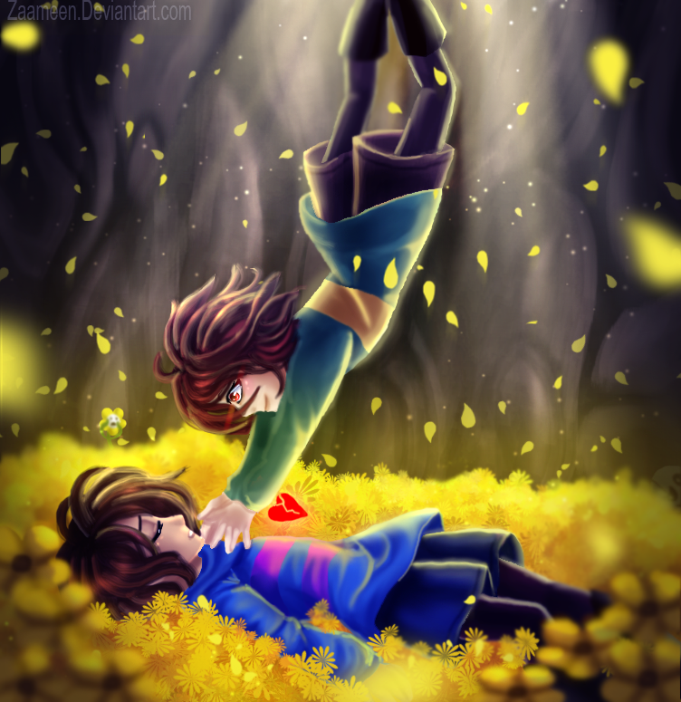 Frisk And Chara Undertale By Zaameen On Deviantart