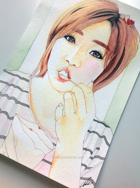 Ham Eun-jeong -- T-ara fan art painting