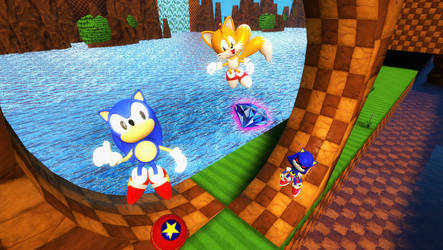 Classic Sonic finds Chaos Emerald