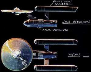 Matt Jefferies illustration of the original Starsh