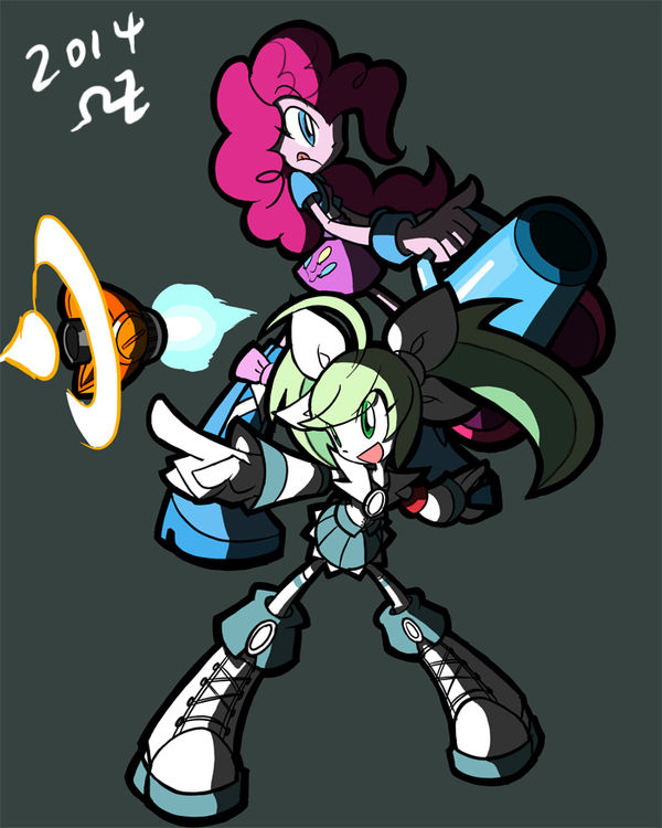 Pinkie Pie and Emerald Green