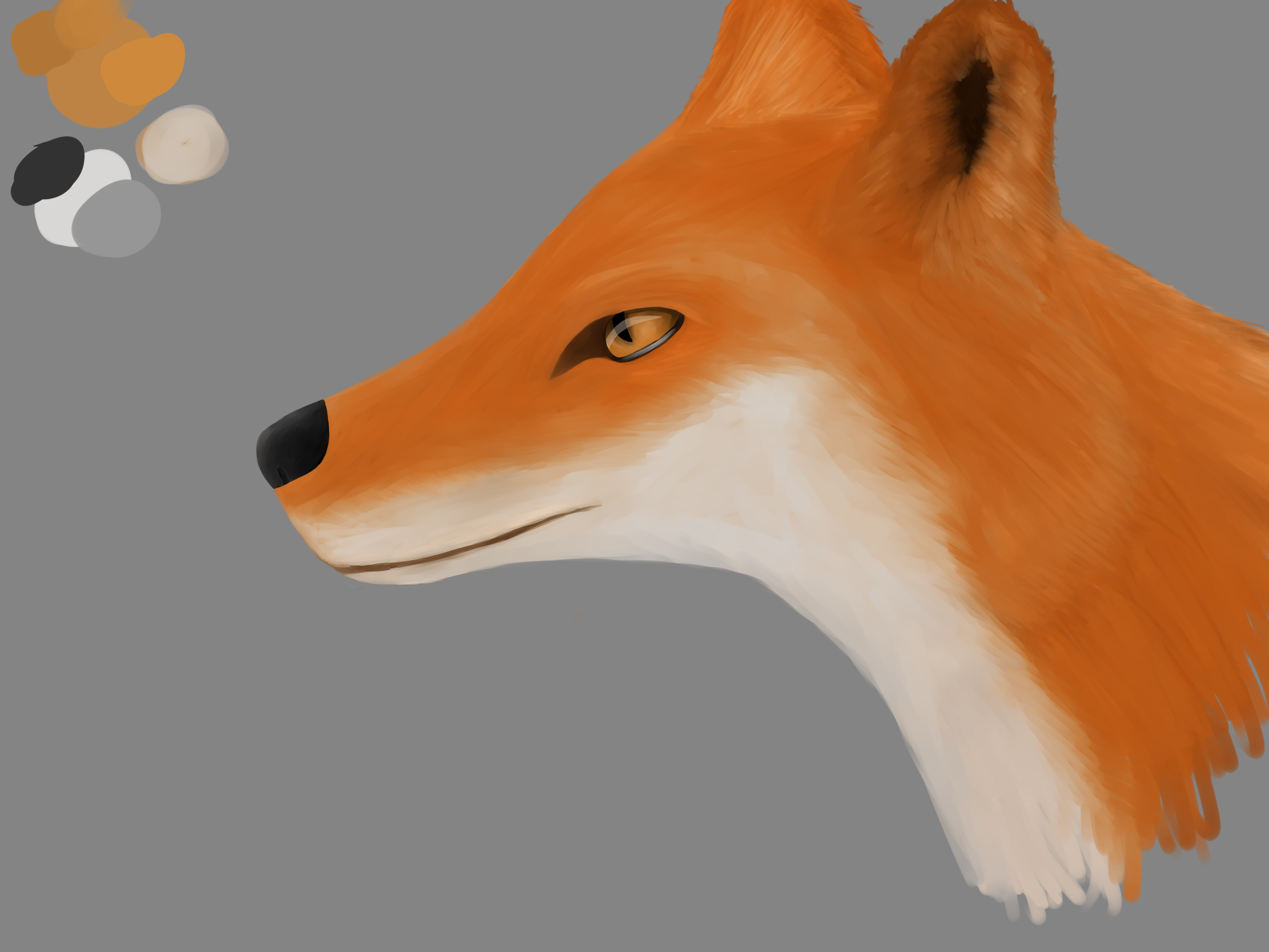 Red Fox digital painting