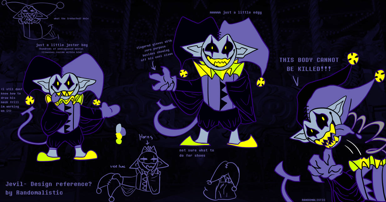 Jevil design ideas by Randomalistic on DeviantArt