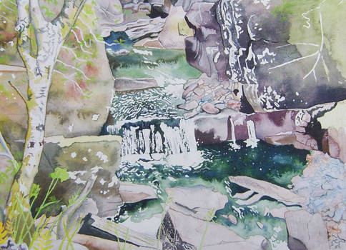 2nd watercolour waterfall