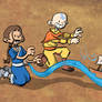 Aang and Katara ship sets sail