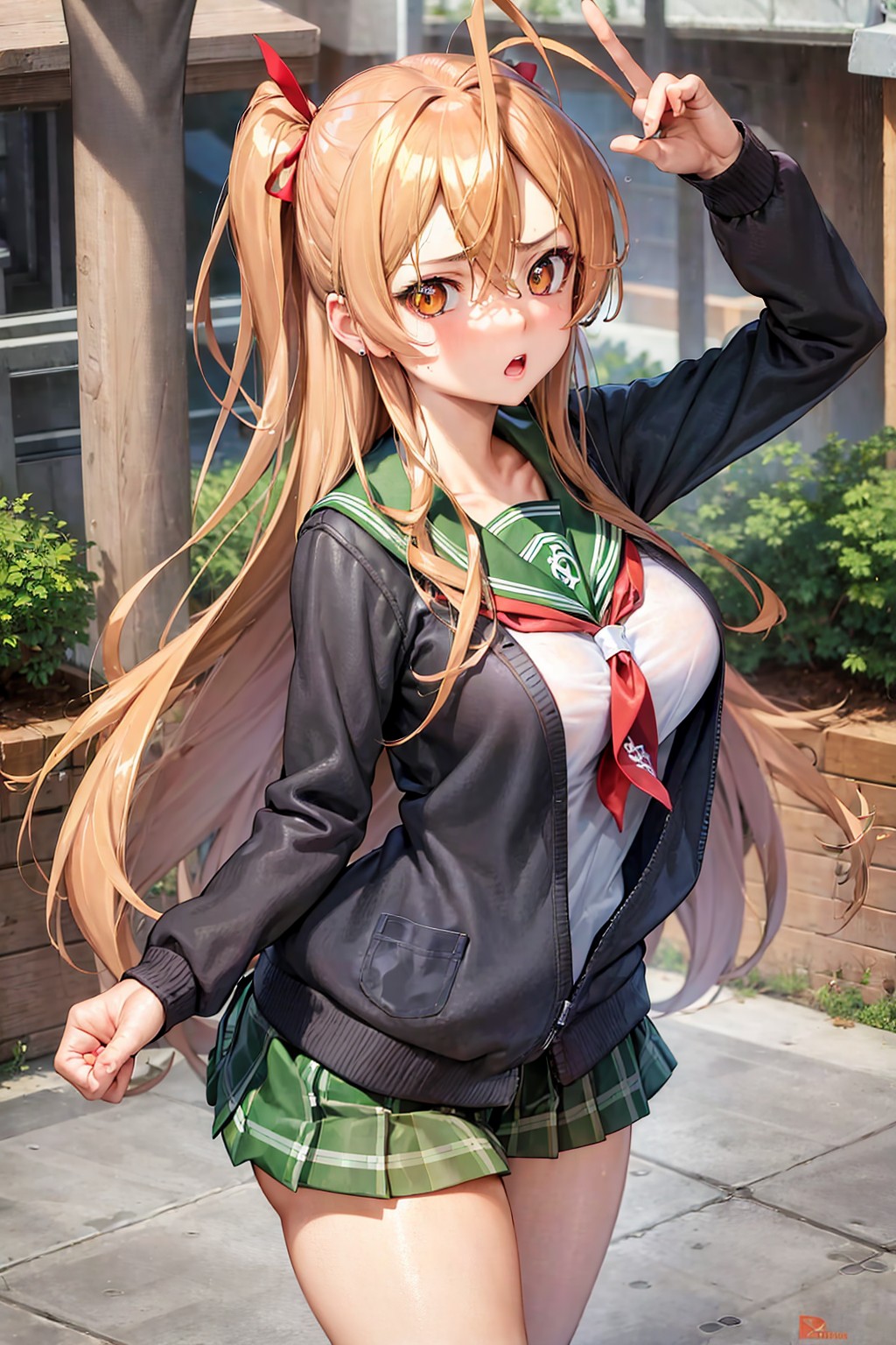 Ai Art] Rei Miyamoto - High School of the Dead by The-Sanctuaire