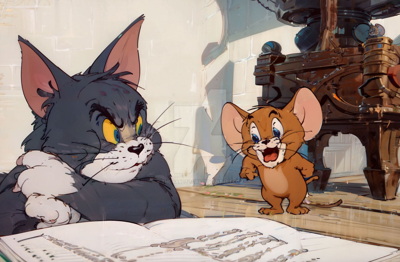 Ai Art Tom And Jerry Tom And Jerry Cartoon By The Sanctuaire On Ai Art Tom And Jerry Tom And Jerry Cartoon By The Sanctuaire On