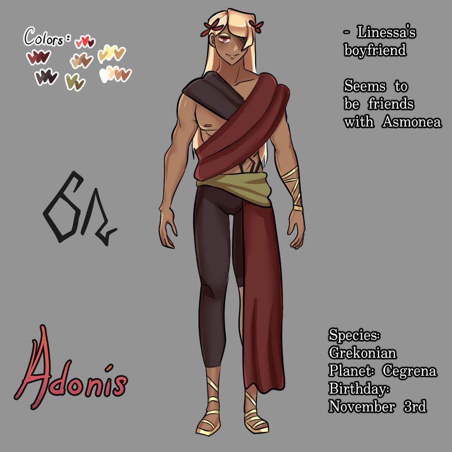 Adonis References Adonis Redesign - Ref Sheet by flightlessdr4gon on DeviantArt