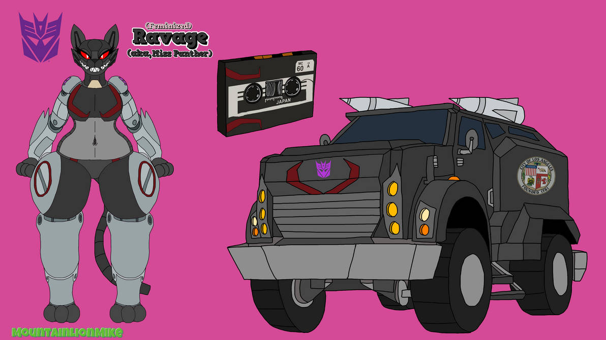 Ravage... but Female (Full Ref Update) by OphratheKangaroo87 on DeviantArt