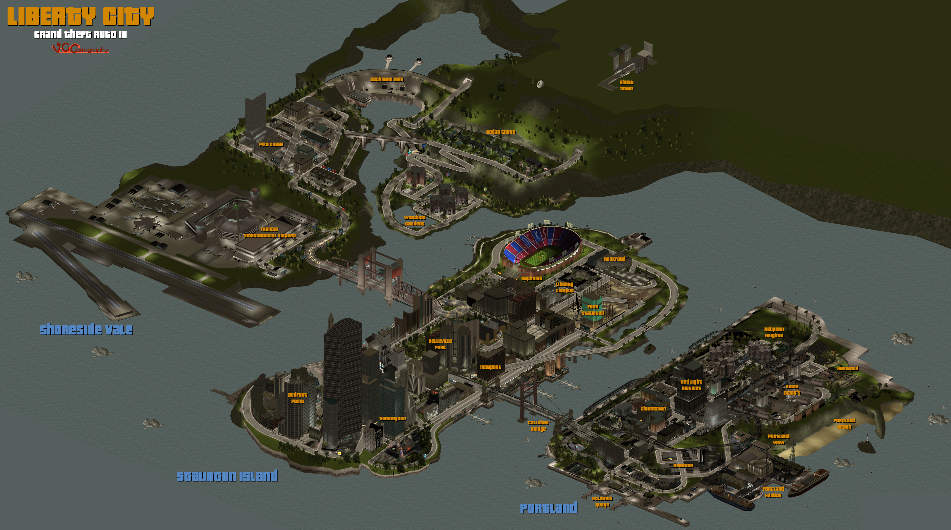 Locations in GTA III, GTA Liberty Wiki