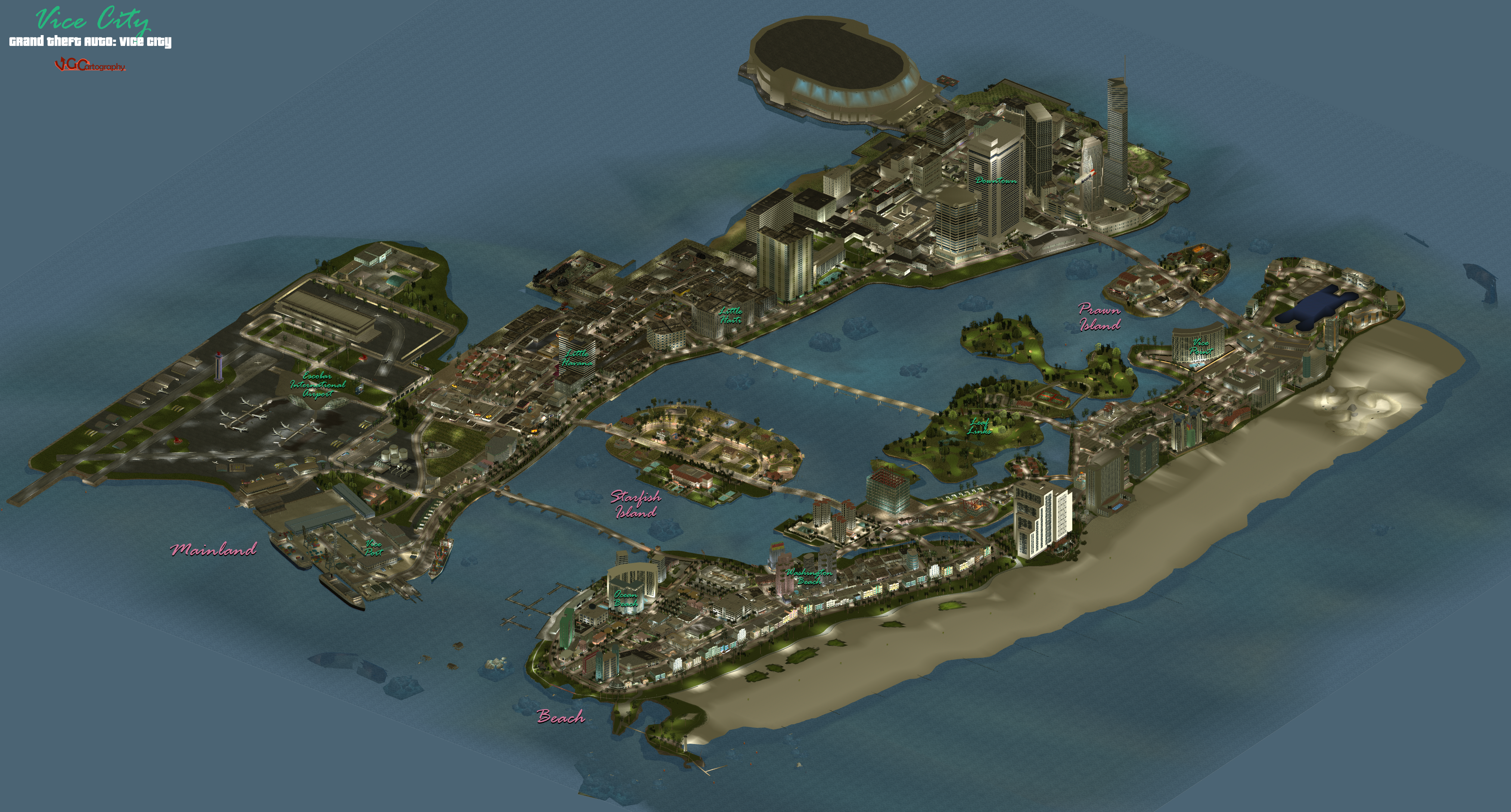 GTA 6. Grand Theft Auto VI: Vice City Map 1/4 by avatar-sd on DeviantArt