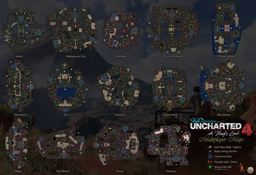 Uncharted 4  Multiplayer Maps by VGCartography on DeviantArt