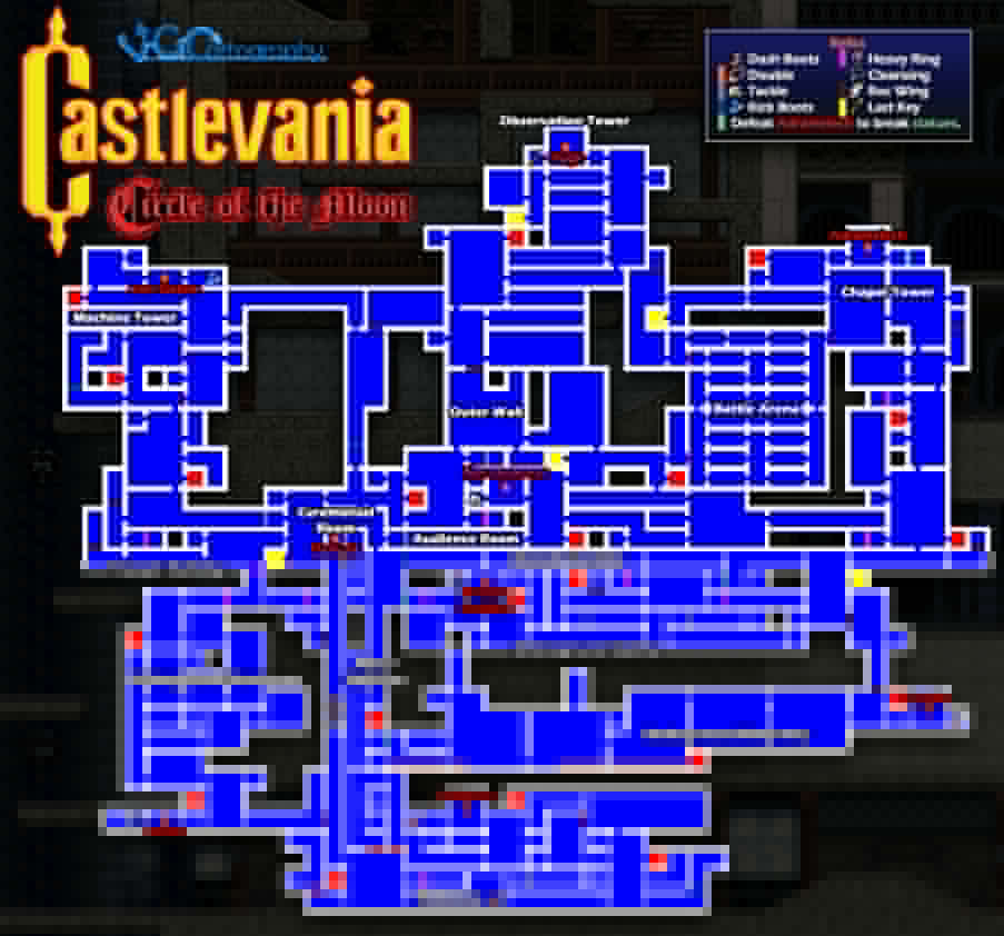 Castlevania Circle of the Moon Map by VGCartography on DeviantArt