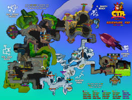 Crash Team Racing | Adventure Mode Map