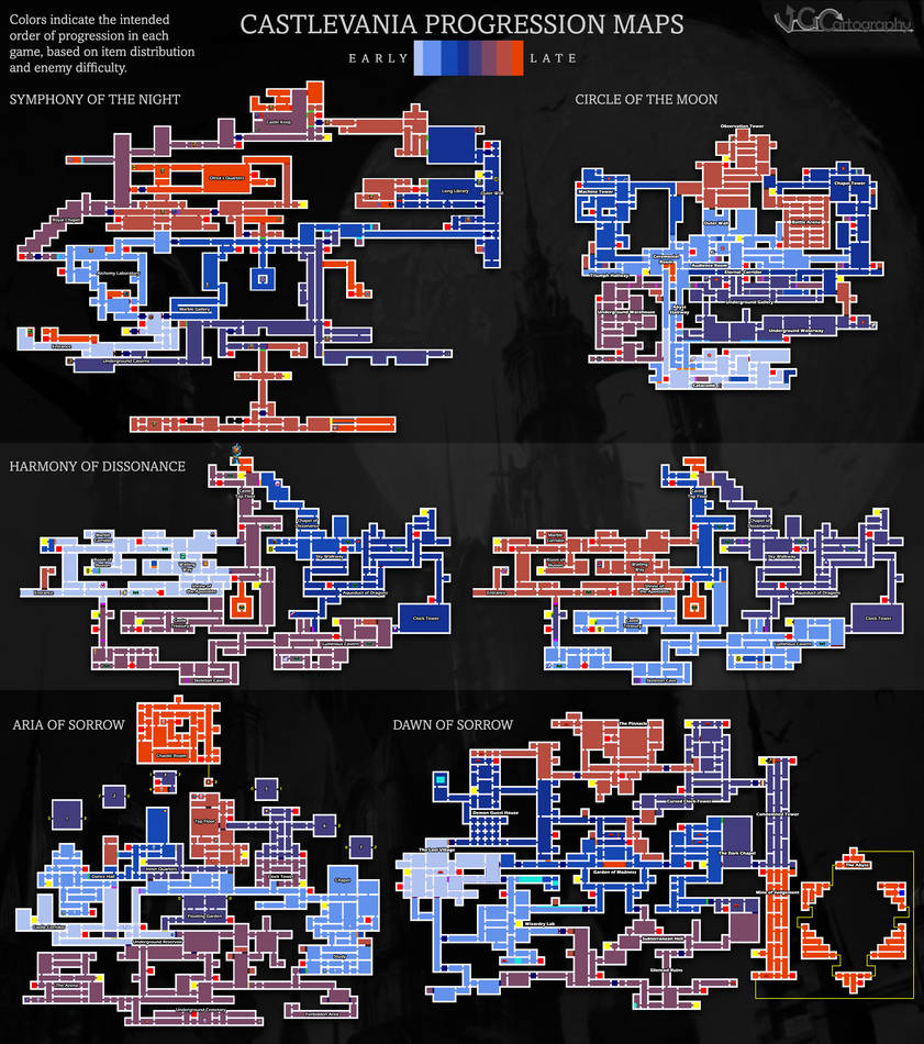 Castlevania Series Progression Maps by VGCartography on DeviantArt