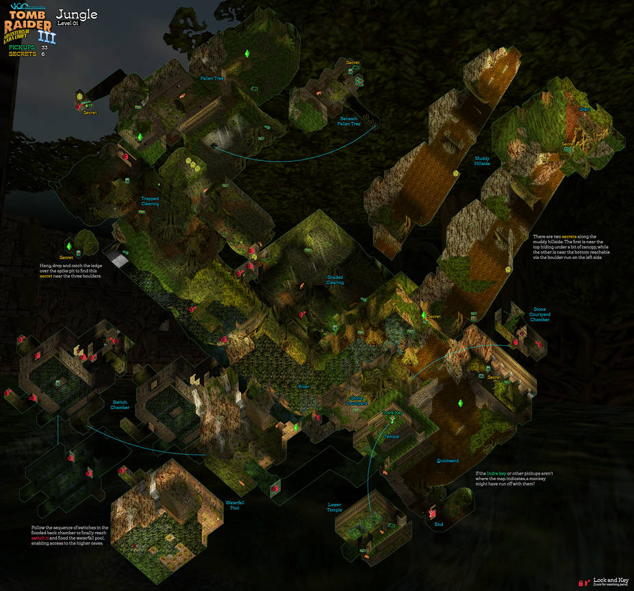 Tomb Raider III | Jungle Map by VGCartography on DeviantArt