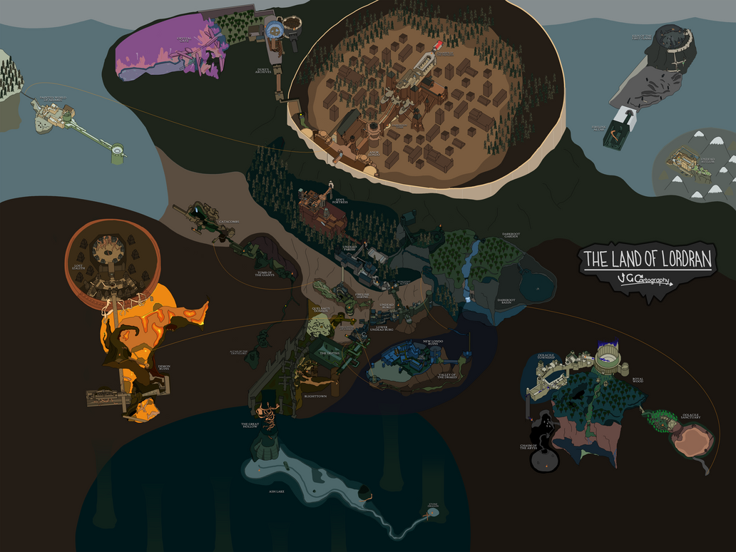 Ds2 World Map Dark Souls | Illustrated World Map by VGCartography on DeviantArt